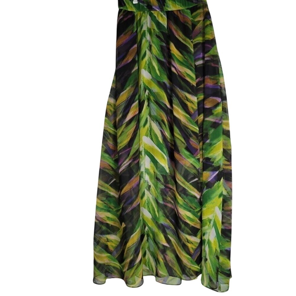 LANE BRYANT Women's palm green BOHO Style Summer Pull-on Maxi Skirt 14/16 NEW